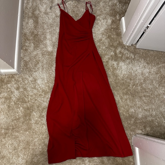 Long red dress with slit down the front/side. It’s a large 10/12. - Picture 3 of 3